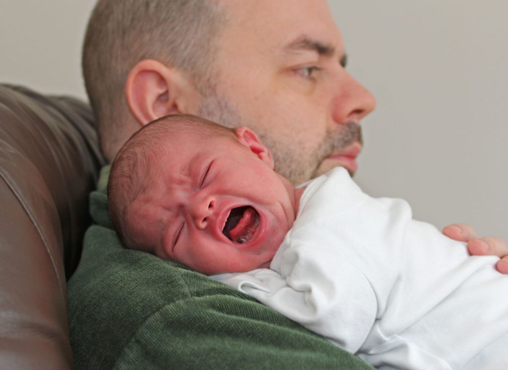 A crying baby suffering from eczema was treated homeopathically.