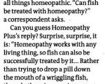 Homeopathy Plus! Mentioned in New Scientist (and the fish are responsible) 2