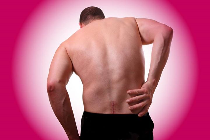 A man suffering from chronic back pain