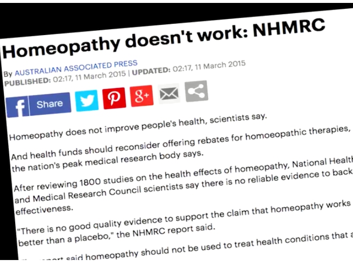 NHMRC Report on Homeopathy 5